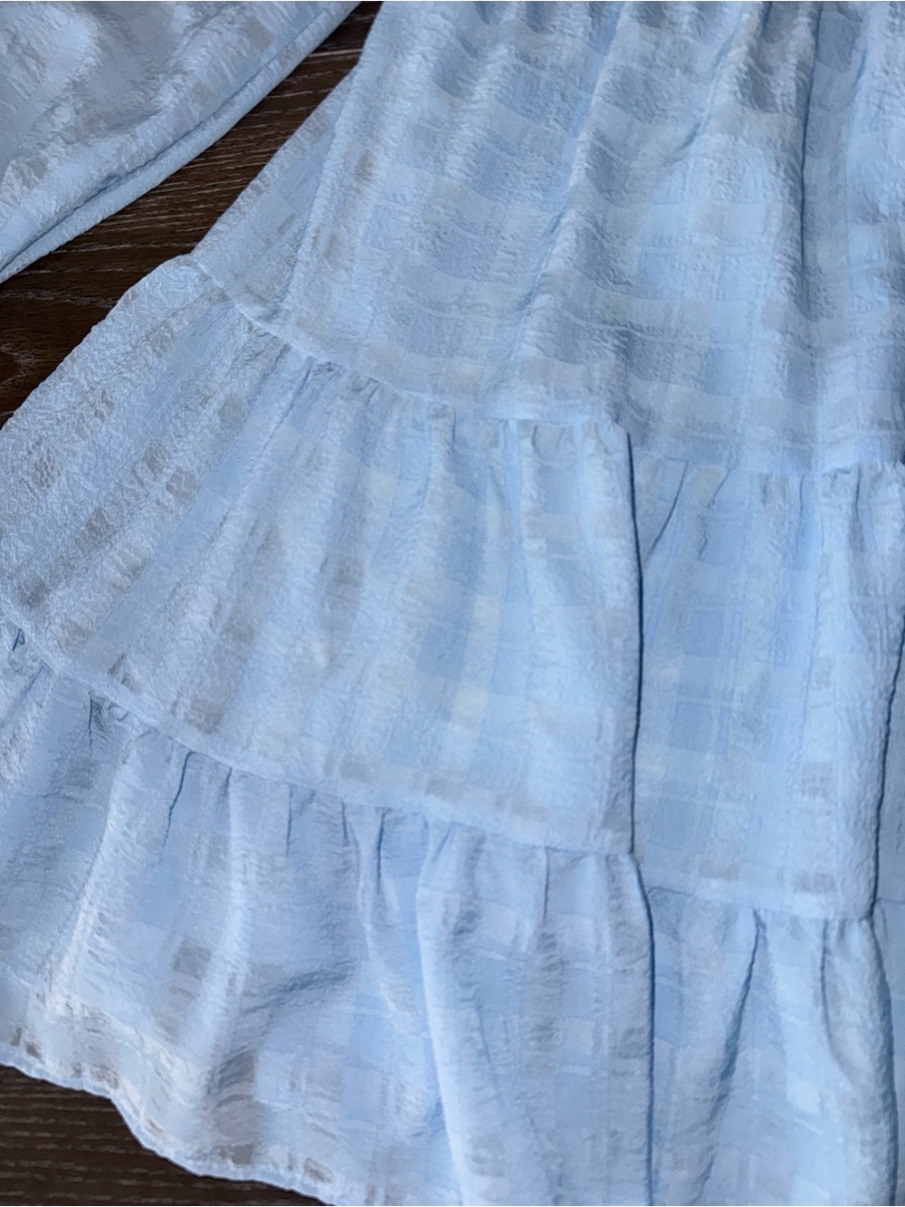 Xhilaration Light Blue Ruffle Tiered Girls Dress